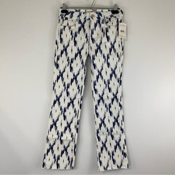 Free People indigo skies printed crop flare jeans - Picture 3 of 11